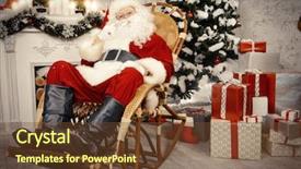  Presentation with christmas tree - Presentation theme consisting of sitting in a rocking chair background and a tawny brown colored foreground