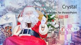  Presentation with christmas tree - Presentation theme featuring sitting in a rocking chair background and a  colored foreground