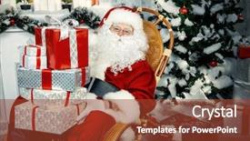  Presentation with christmas tree - Slide deck having sitting in a rocking chair background and a tawny brown colored foreground