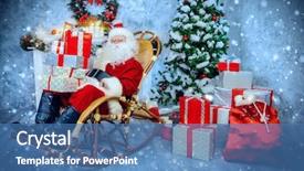  Presentation with christmas tree - Theme featuring sitting in a rocking chair background and a teal colored foreground