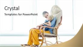  Presentation with mother twins - Cool new presentation with sitting in a rocking chair backdrop and a white colored foreground