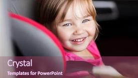  Presentation with safety transport - Presentation design consisting of sitting in baby car seat background and a violet colored foreground
