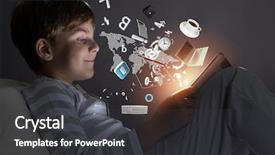  Presentation with bed - Beautiful PPT layouts featuring sitting in bed and using backdrop and a dark gray colored foreground