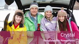  Presentation with memory book family album - Beautiful slide set featuring sitting in boot of car backdrop and a violet colored foreground