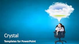  Presentation with directors chair - Presentation theme enhanced with sitting in chair and dreaming background and a  colored foreground