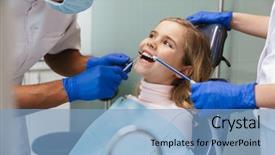  Presentation with medical imaging center mri - PPT theme consisting of sitting in medical dentist center background and a light blue colored foreground