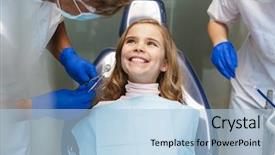  Presentation with medical imaging center mri - Presentation consisting of sitting in medical dentist center background and a light blue colored foreground