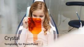  Presentation with happy image - Presentation theme enhanced with sitting in medical dentist center background and a lemonade colored foreground