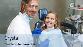  Presentation with medical imaging center mri - Slide deck having sitting in medical dentist center background and a  colored foreground