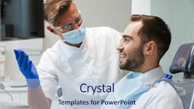  Presentation with medical imaging center mri - Presentation design consisting of sitting in medical dentist center background and a lemonade colored foreground