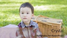  Presentation with race - Slides enhanced with sitting in park near picnic background and a  colored foreground