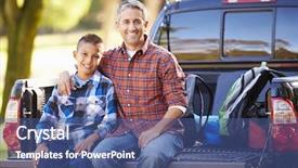  Presentation with catholic father son hoyly spirit - Amazing slide set having sitting in pick up truck backdrop and a  colored foreground