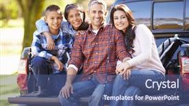  Presentation with brouchure oilfield truck brouchure - Amazing presentation design having sitting in pick up truck backdrop and a ocean colored foreground