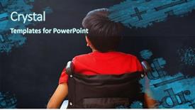  Presentation with animation - Audience pleasing slide deck consisting of sitting in wheelchair against black backdrop and a tawny brown colored foreground