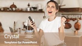  Presentation with young college student diagnosis of chlamydia - PPT theme having sitting indoors using laptop computer background and a coral colored foreground