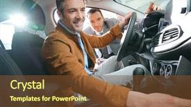  Presentation with dealership - Cool new slides with sitting inside vehicle in car backdrop and a tawny brown colored foreground