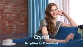  Presentation with living room - Presentation featuring sitting on armchair and smoking background and a ocean colored foreground