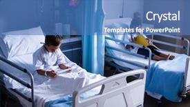  Presentation with digital book - Cool new theme with sitting on bed at hospital backdrop and a teal colored foreground