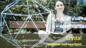  Presentation with music book - Cool new slide set with sitting on bench listening music backdrop and a tawny brown colored foreground