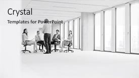  Presentation with supply chain new product - Colorful slide deck enhanced with sitting on chair in new backdrop and a  colored foreground