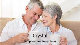  Presentation with senior living - Presentation design consisting of  background and a  colored foreground