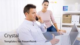  Presentation with mobile home - Cool new theme with sitting on couch man talkin backdrop and a lemonade colored foreground