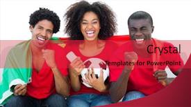  Presentation with football - Theme with sitting on couch with portugal background and a red colored foreground