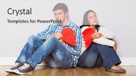  Presentation with broken home - Cool new theme with sitting on floor with broken backdrop and a white colored foreground