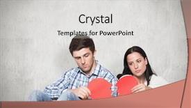  Presentation with broken heart - Presentation theme with sitting on floor with broken background and a light gray colored foreground