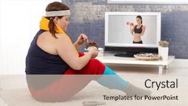  Presentation with adiposity mitochondria biology fat - Presentation design with sitting on floor with chocolate background and a lemonade colored foreground