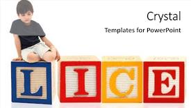  Presentation with head lice - Slides having sitting on giant word lice background and a white colored foreground