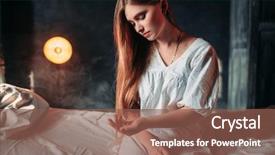  Presentation with drug infusion - Beautiful slide set featuring sitting on hospital bed drug backdrop and a  colored foreground