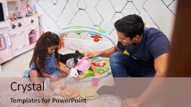  Presentation with tea party - Beautiful PPT layouts featuring sitting on the floor baby backdrop and a coral colored foreground