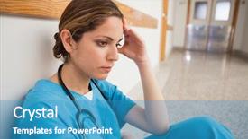  Presentation with nurse thinking - Theme enhanced with  background and a  colored foreground
