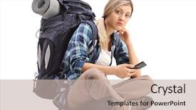  Presentation with lost - Beautiful presentation design featuring sitting on the ground backdrop and a soft green colored foreground