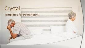  Presentation with broken home upset couple - Slides enhanced with sitting on the opposite end background and a lemonade colored foreground