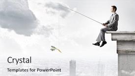  Presentation with building - Slides featuring sitting on top of building background and a white colored foreground