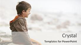  Presentation with construction company profile - Beautiful PPT layouts featuring sitting on wall at beach backdrop and a white colored foreground