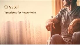  Presentation with nursing - Cool new presentation theme with sitting on wheelchair in nursing backdrop and a cream colored foreground