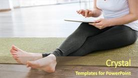  Presentation with yoga for heart diseases - Presentation theme enhanced with sitting on yoga mat amd background and a coral colored foreground