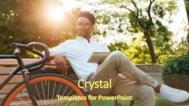  Presentation with concentrated solar power - Amazing slides having sitting outdoors looking aside reading backdrop and a tawny brown colored foreground