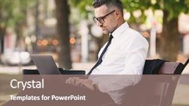  Presentation with smart - Amazing presentation theme having sitting outside on a bench backdrop and a coral colored foreground