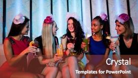  Presentation with together in christ - Slide set featuring sitting together and having mocktail background and a tawny brown colored foreground