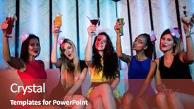  Presentation with mocktails - PPT theme having sitting together and showing mocktail background and a tawny brown colored foreground