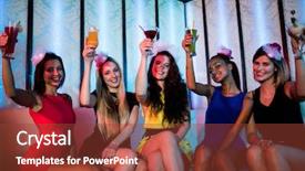  Presentation with mocktails - Presentation theme consisting of sitting together and showing mocktail background and a tawny brown colored foreground