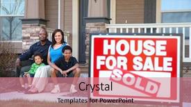 Presentation with african american church family - Presentation having sitting together on front steps background and a coral colored foreground