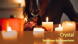  Presentation with women glass ceiling - Colorful presentation theme enhanced with sitting with glass of wine backdrop and a  colored foreground