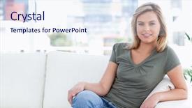  Presentation with arm anatomy - Presentation theme enhanced with sitting with her legs cross background and a  colored foreground