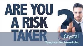  Presentation with risk - Presentation consisting of situation analyze - business man pointing the text background and a ocean colored foreground