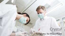  Presentation with dental office - Presentation enhanced with situation at the dental office background and a white colored foreground